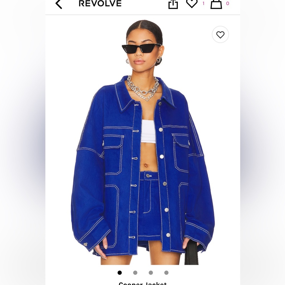 By.Dyln Cooper jacket and skirt in colbalt blue